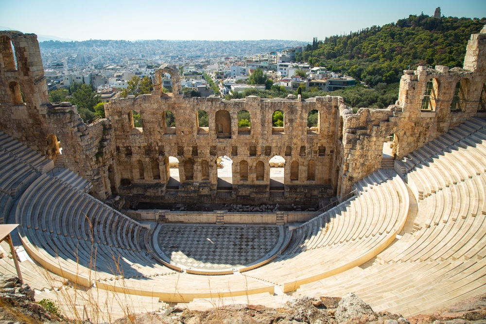 The Odeon of Herodes Atticus amphitheater in Athens